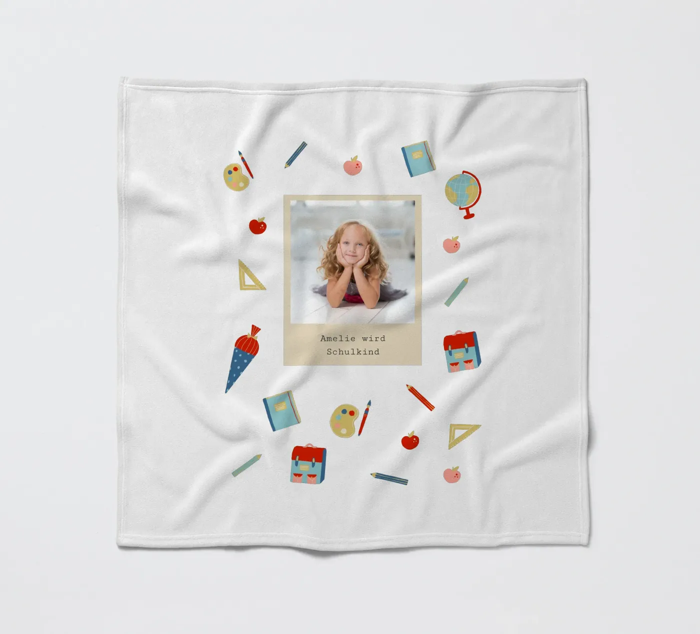 Schulsachen Fleecedecke von Kartenliebe