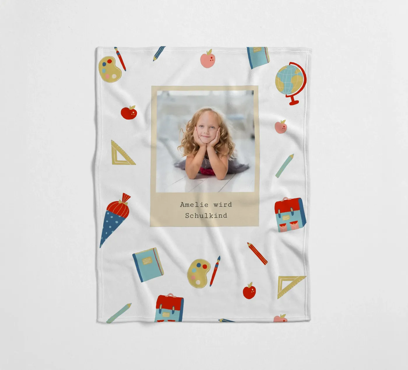 Schulsachen Fleecedecke von Kartenliebe