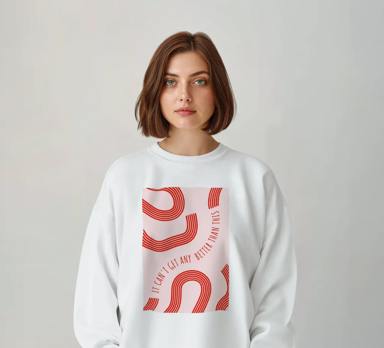 Better Than This: Abstract Red & Pink Art Print sweatshirt by homdeco