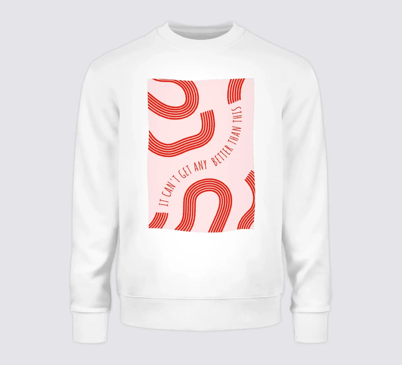 Better Than This: Abstract Red & Pink Art Print sweatshirt by homdeco
