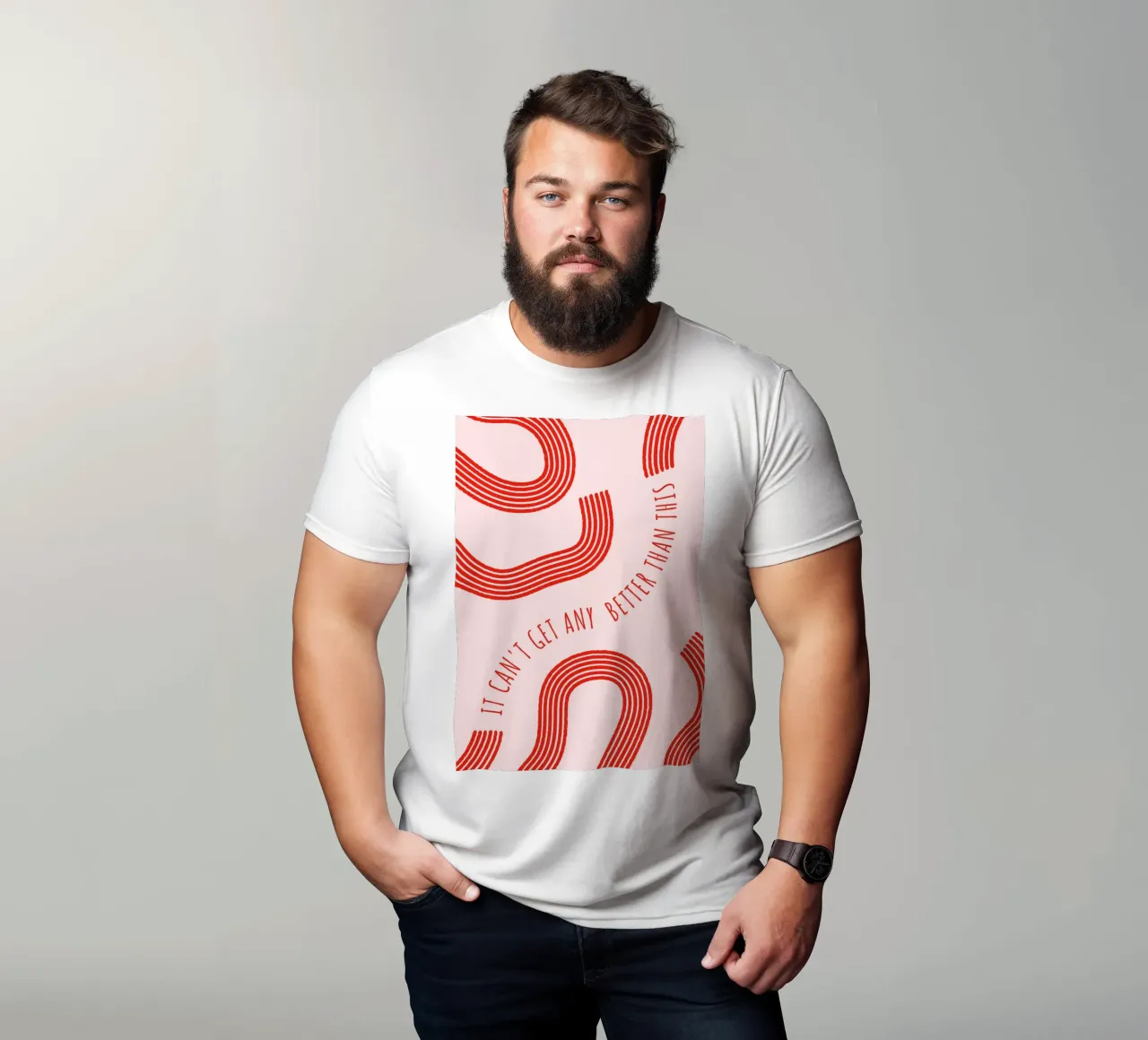 Better Than This: Abstract Red & Pink Art Print t-shirt by homdeco
