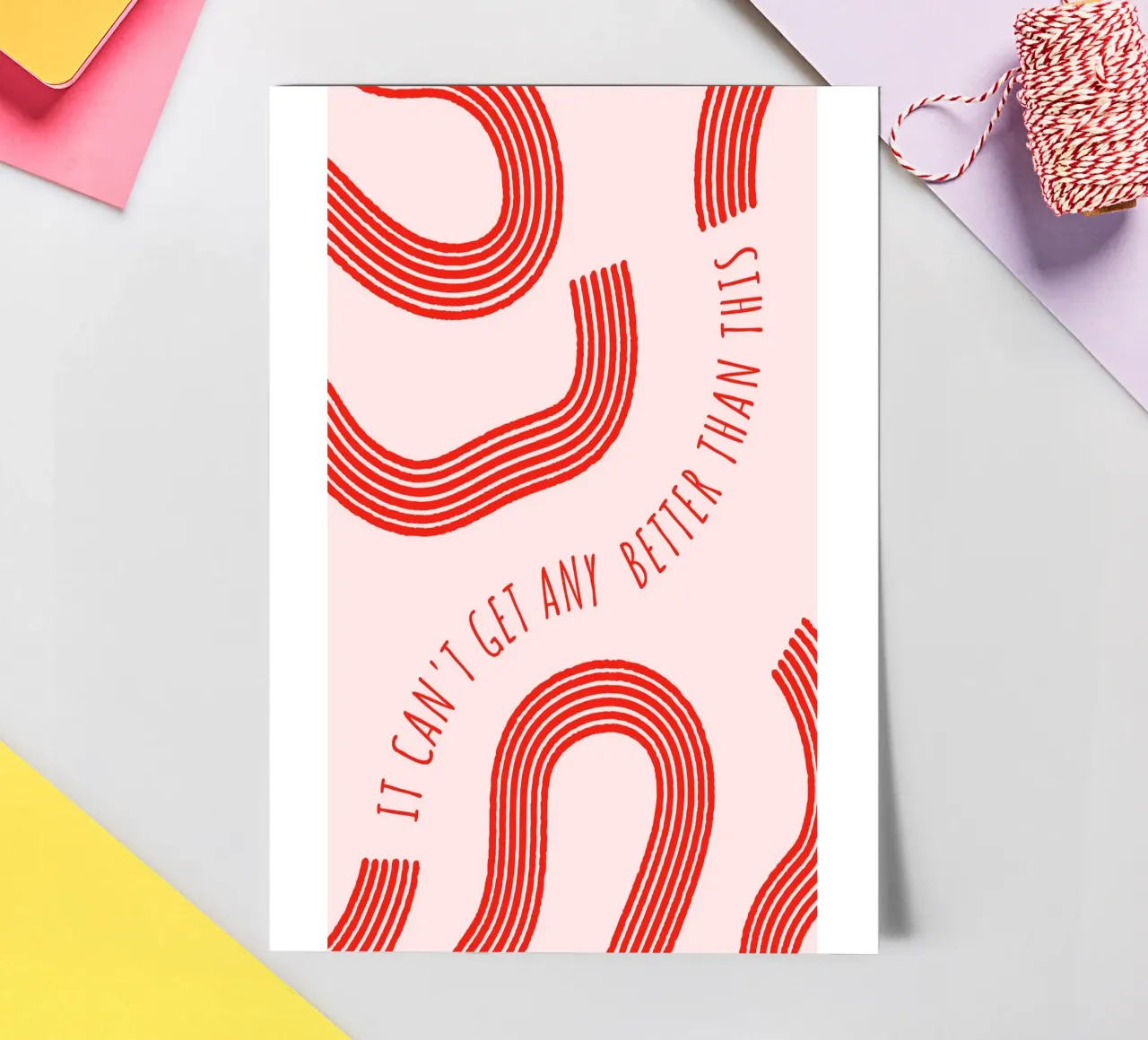 Better Than This: Abstract Red & Pink Art Print sticker sheet by homdeco