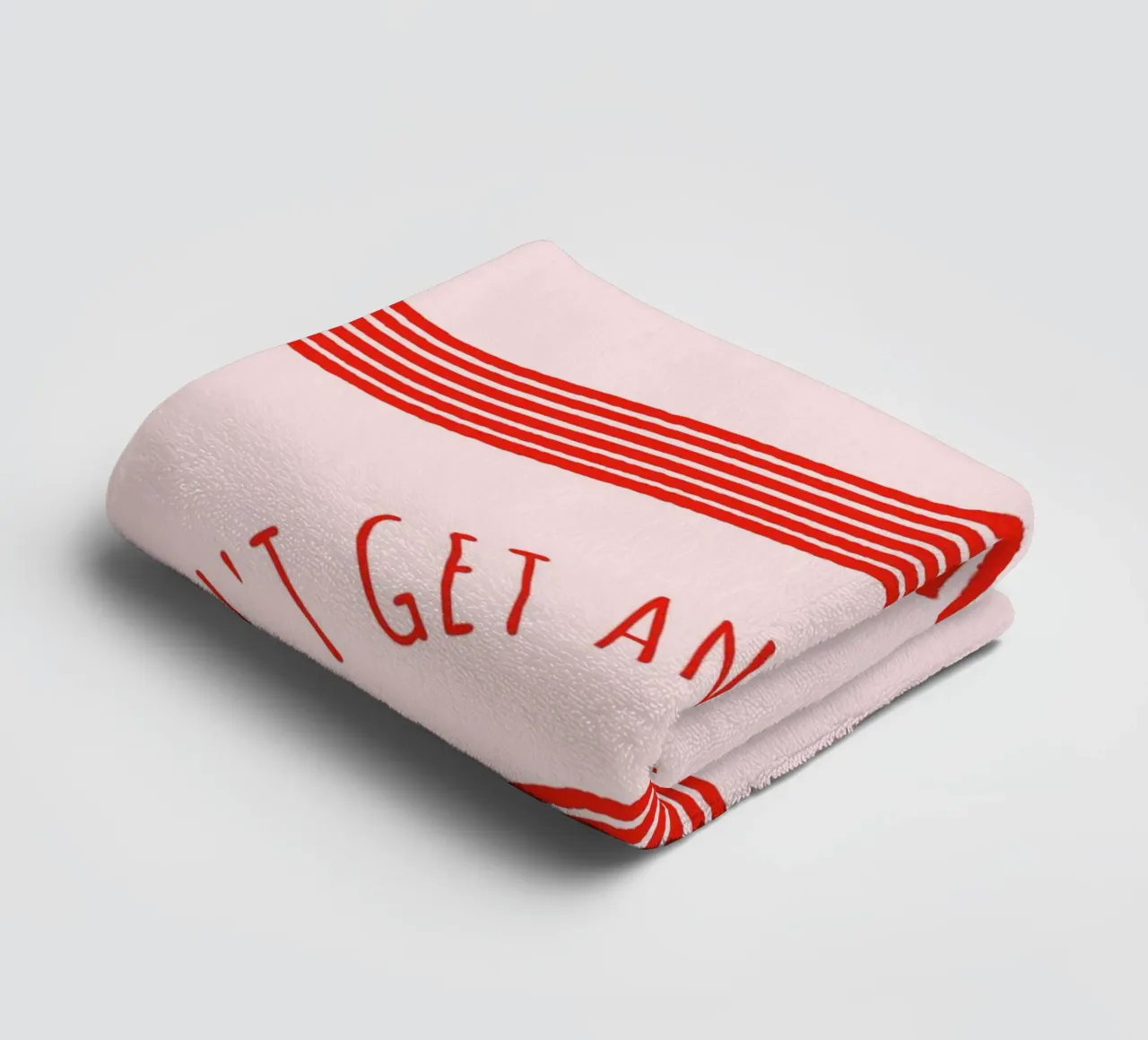 Better Than This: Abstract Red & Pink Art Print towel by homdeco