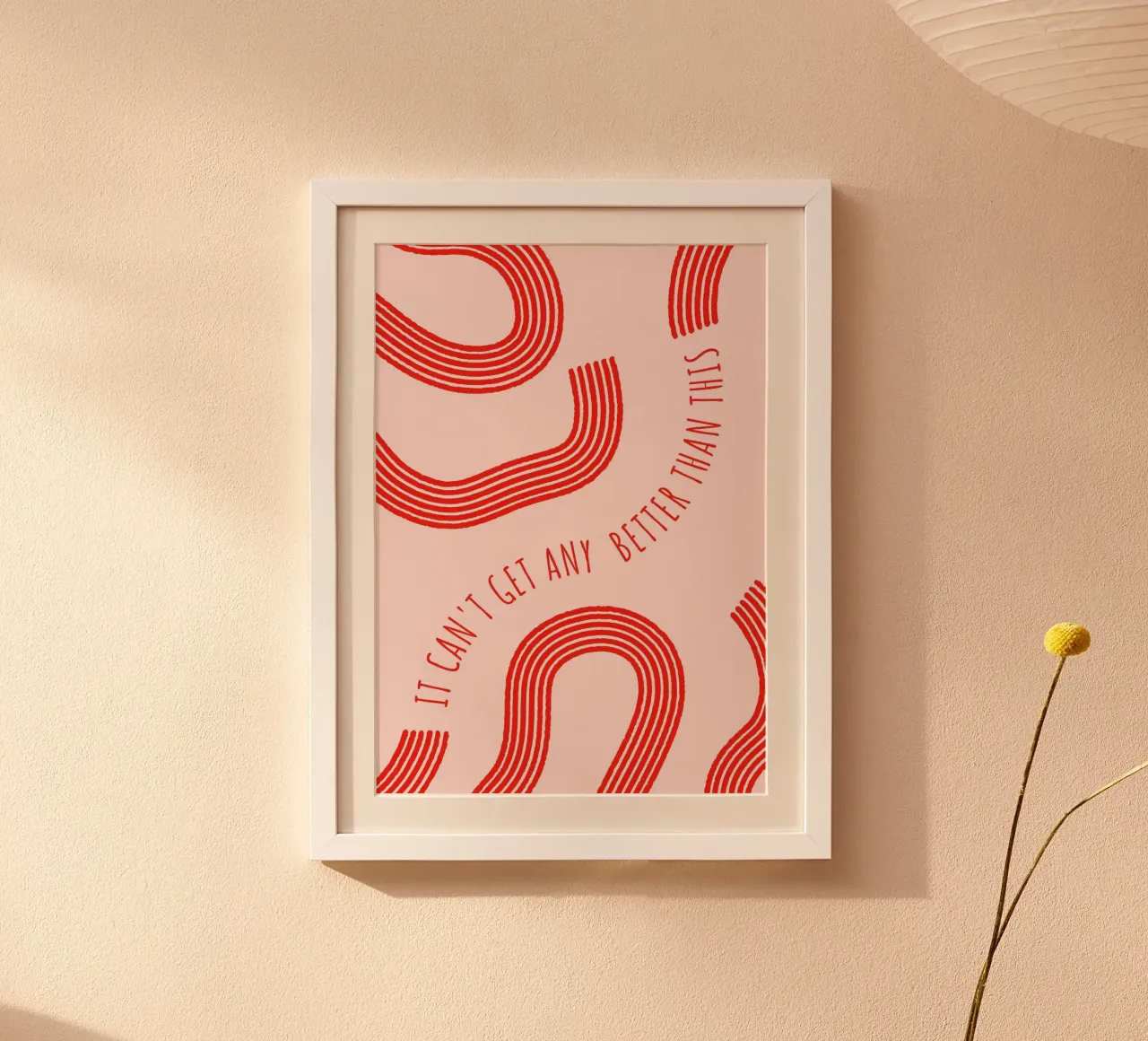 Better Than This: Abstract Red & Pink Art Print hahnemühle by homdeco