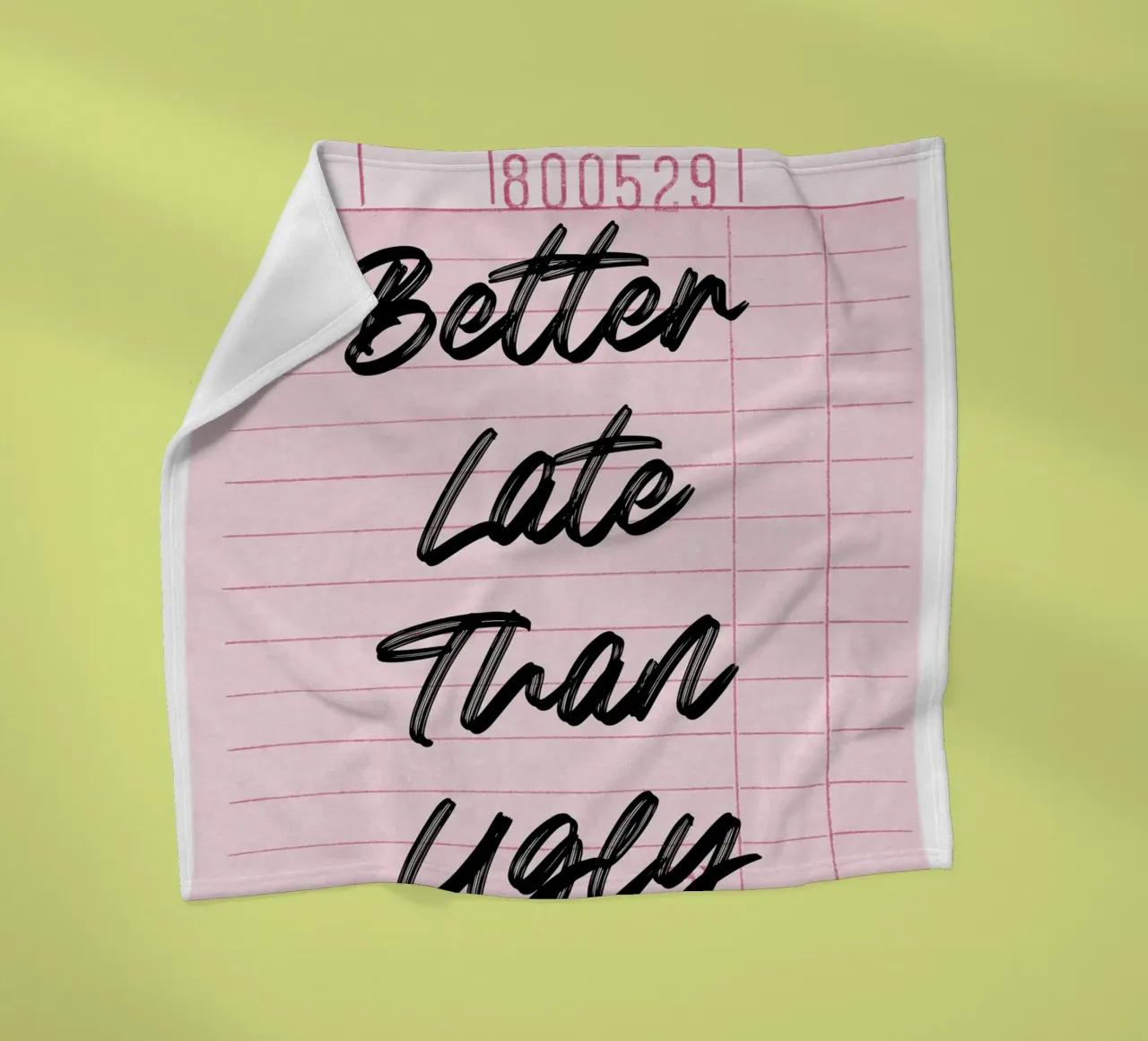 Better Late Than Ugly: Retro Pink Guest Check Art fleece blanket by homdeco