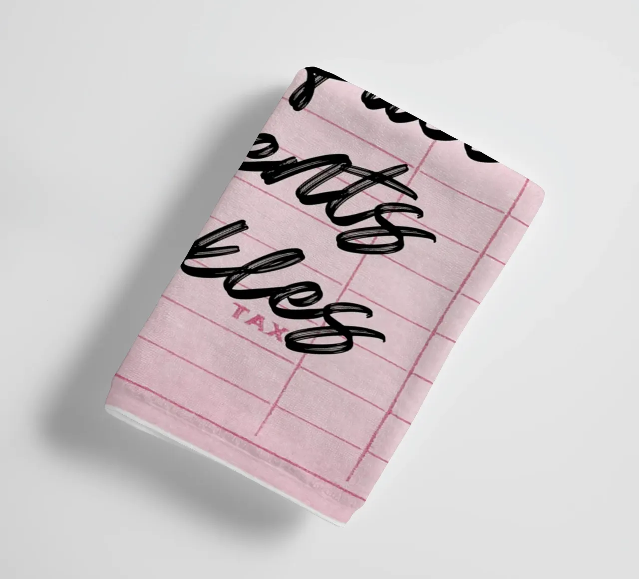 RBF Wrinkle Cure: Humorous Retro Pink Art Print towel by homdeco