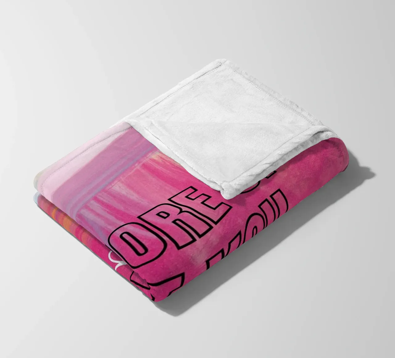 Tun Sie, was Sie lieben: Abstrakte Pinselstriche Kunstdruck Fleecedecke von homdeco