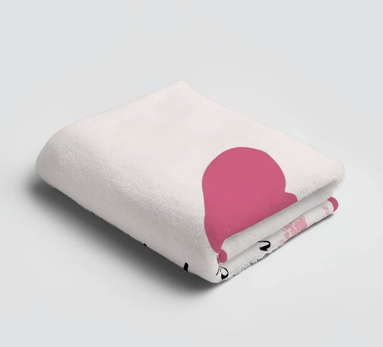 What If It Works? Pink Heart Card Art Print towel by homdeco