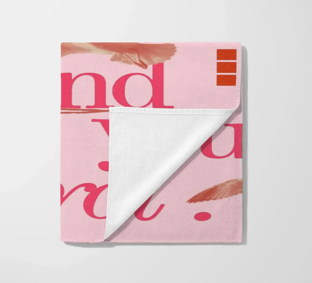 Let Go Control: Minimalist Pink Seagull Art Print beach towel by homdeco
