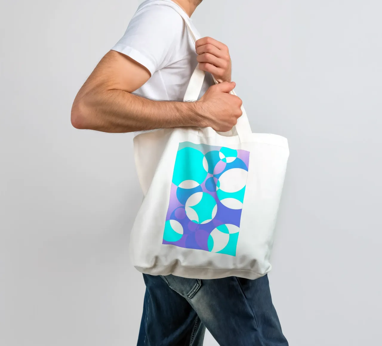60s Dots borsa in juta da Flo Klein