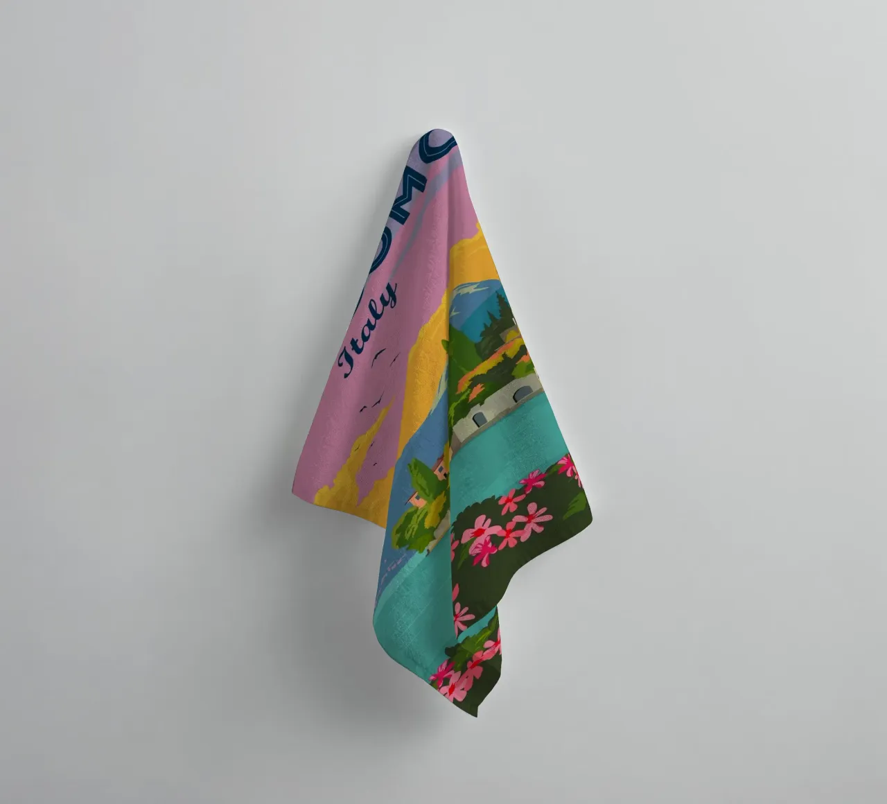 Lake Como, Italy towel by Alexandra Peack