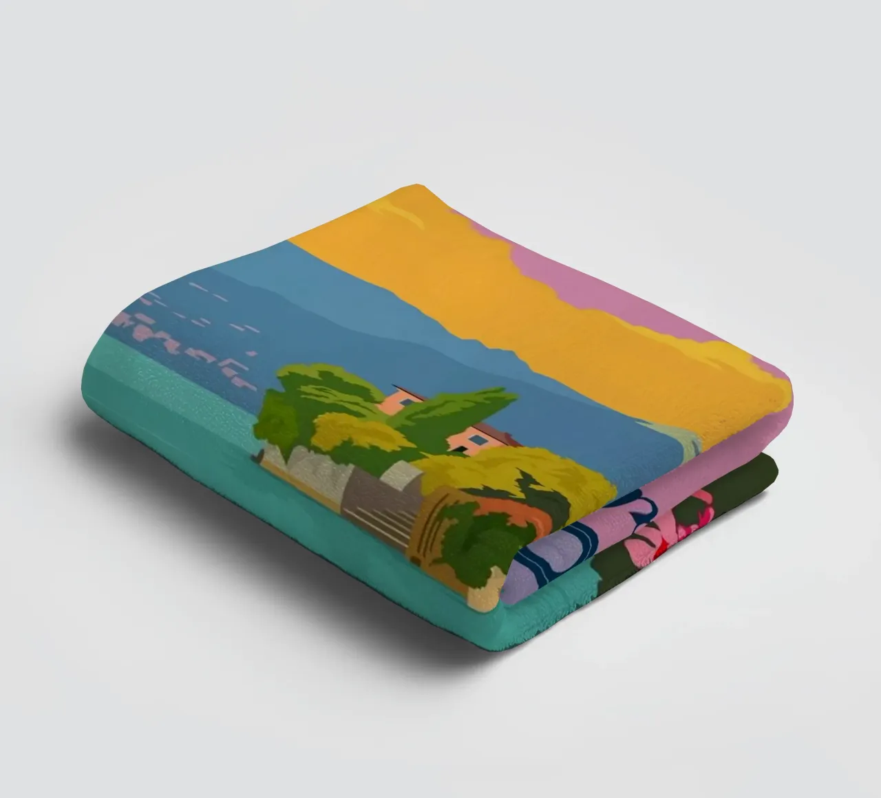 Lake Como, Italy towel by Alexandra Peack