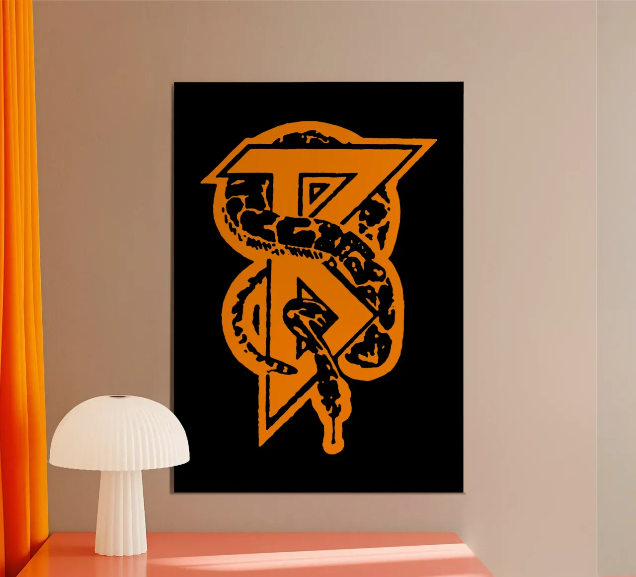 Vintage Skull Snake Logo Band Beartooth poster con telaio in plastica da https://www.juniqe.com/uk/shop/Henndraws