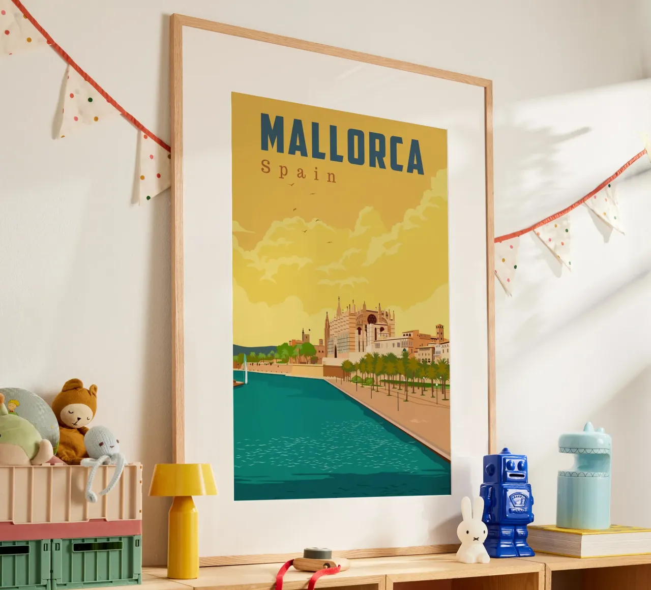 Maiorca, Spagna poster con telaio in alluminio da Alexandra Peack