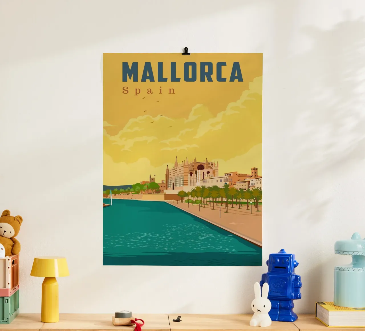 Maiorca, Spagna poster con telaio in alluminio da Alexandra Peack