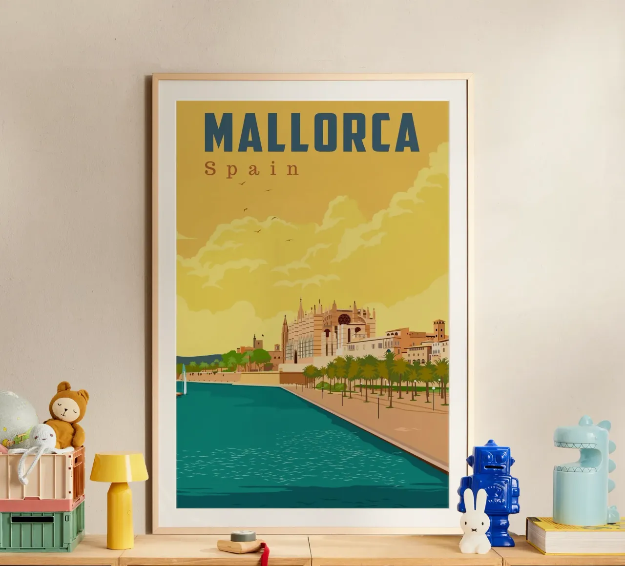 Maiorca, Spagna poster con telaio in alluminio da Alexandra Peack