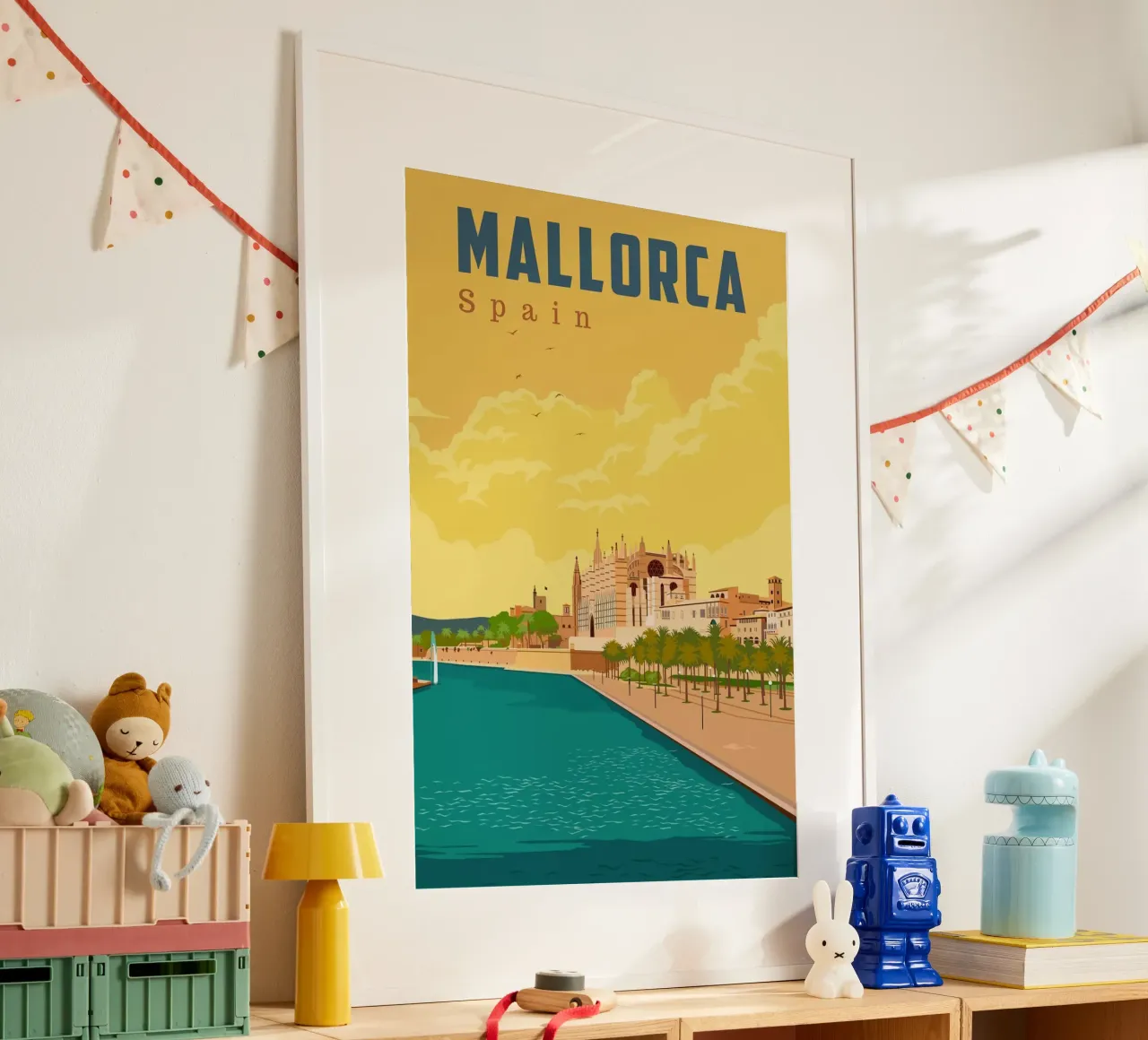 Maiorca, Spagna poster con telaio in alluminio da Alexandra Peack
