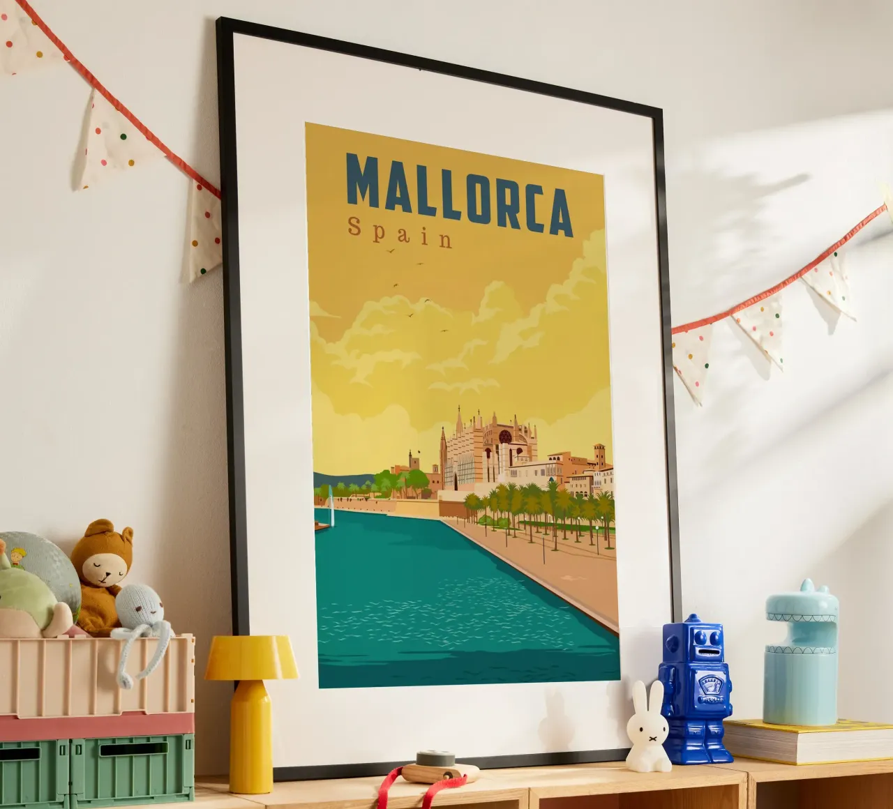 Maiorca, Spagna poster con telaio in alluminio da Alexandra Peack