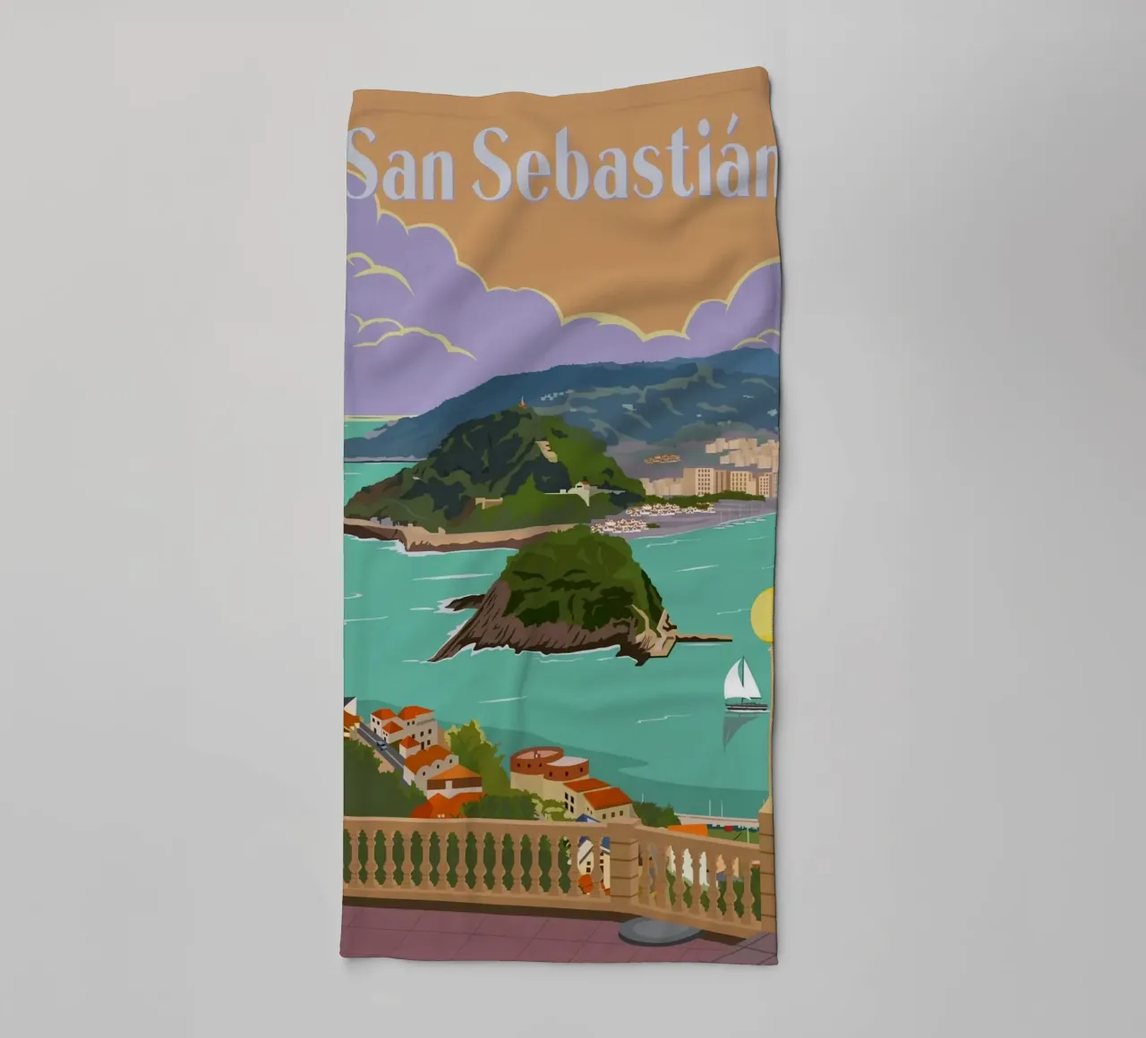 San Sebastian, Spain towel by Alexandra Peack