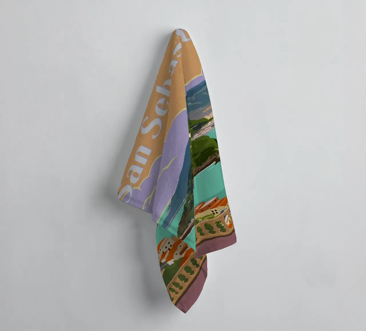 San Sebastian, Spain towel by Alexandra Peack