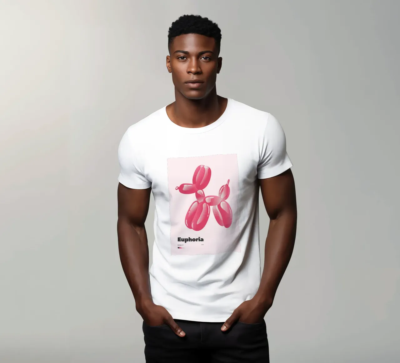 Cane con palloncino euforico: Stampa Pop Art moderna t-shirt da homdeco