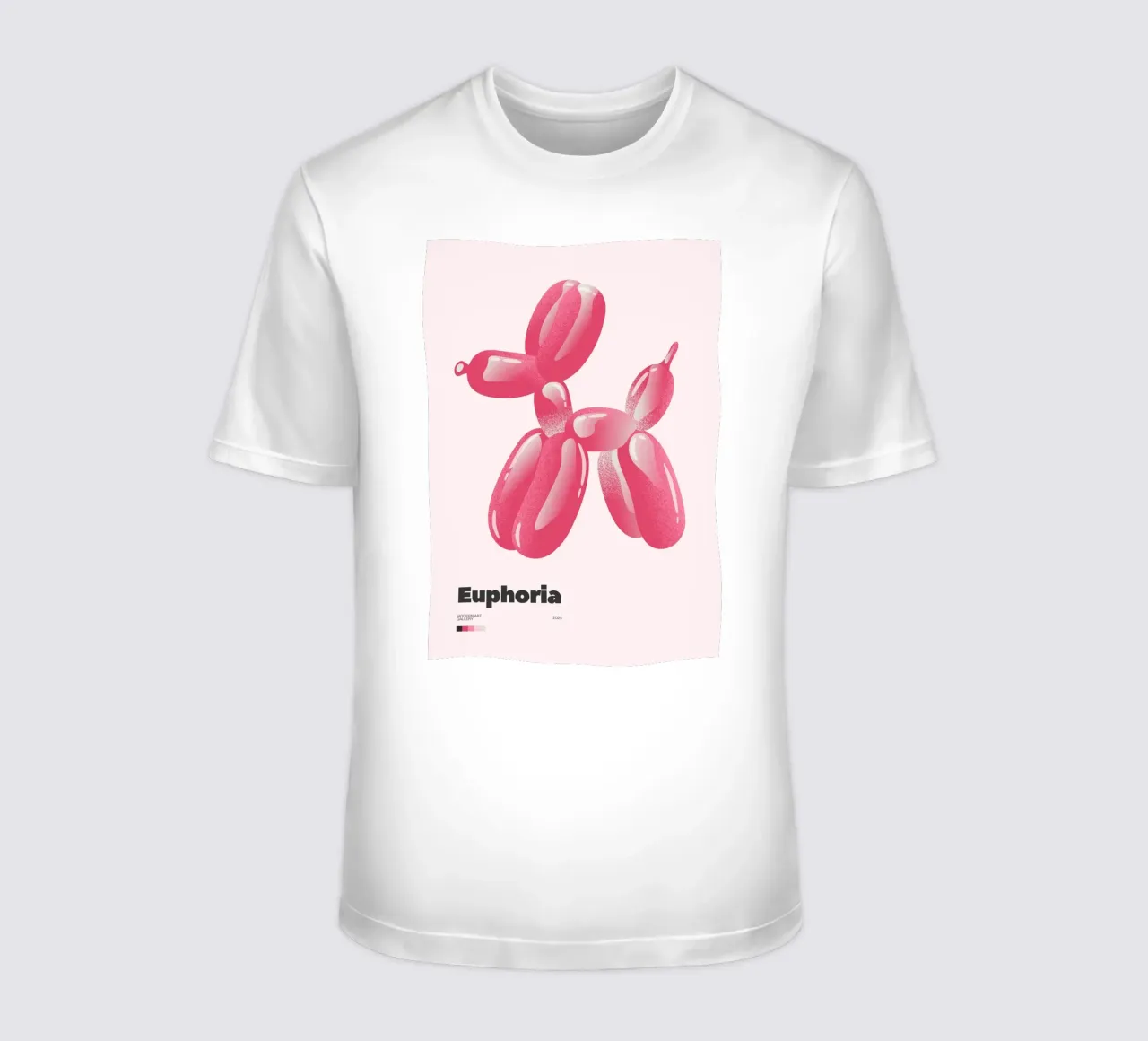 Cane con palloncino euforico: Stampa Pop Art moderna t-shirt da homdeco