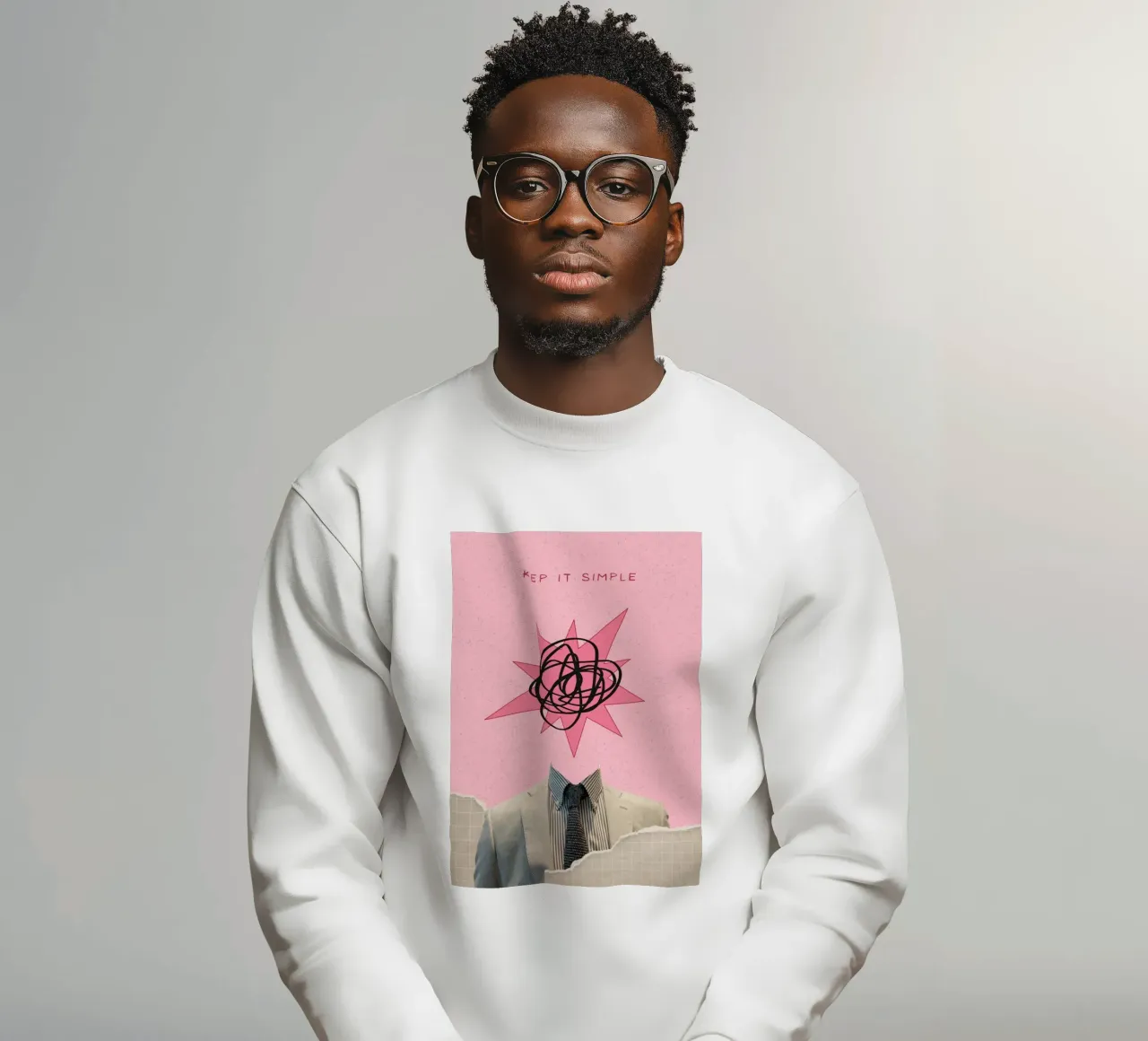 Keep It Simple: Chaotic Mind Pink Pop Art sudadera de homdeco