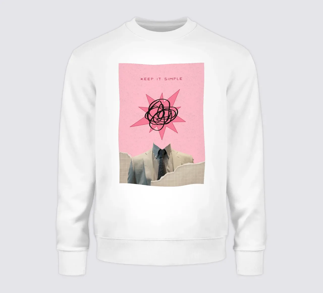 Keep It Simple: Chaotic Mind Pink Pop Art sudadera de homdeco