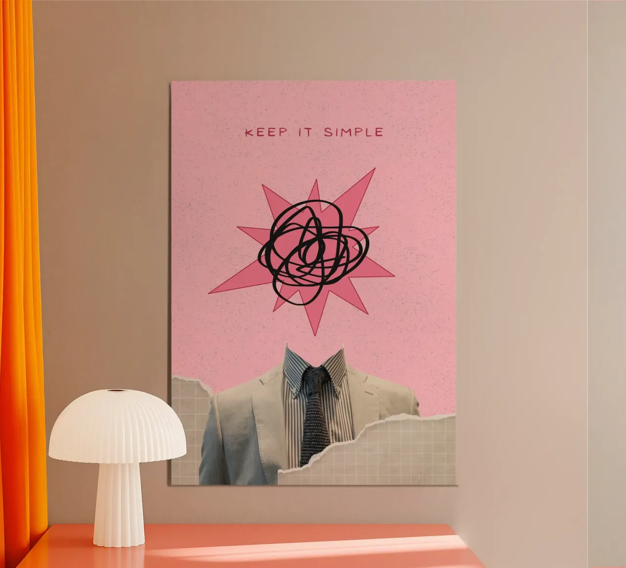 Keep It Simple: Chaotic Mind Pink Pop Art hahnemühle de homdeco