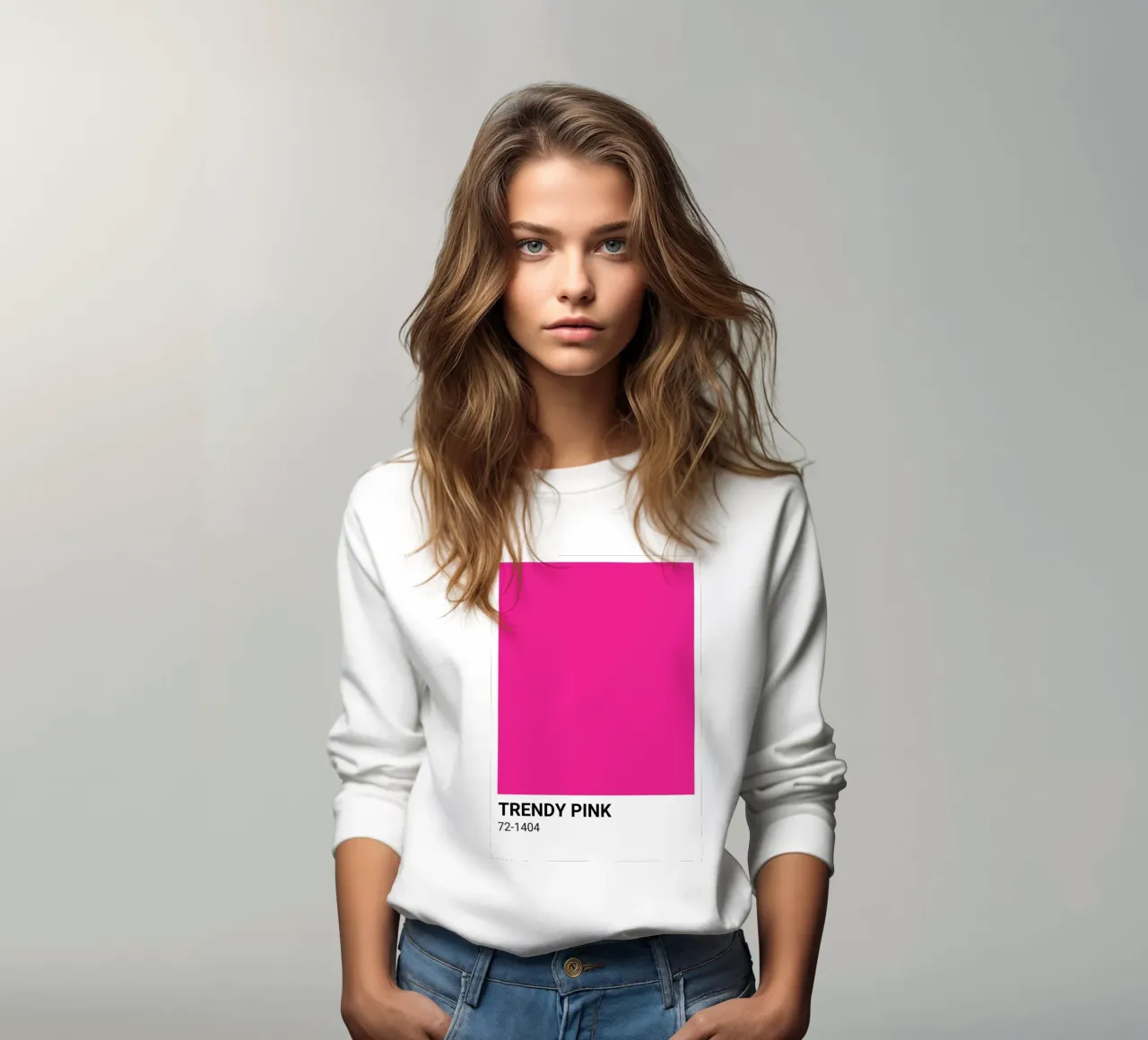 Rosa Pantone: Modern Color Block Art Print sudadera de homdeco