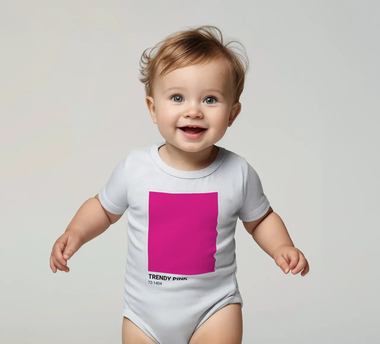 Rosa Pantone: Modern Color Block Art Print body de bebé de homdeco