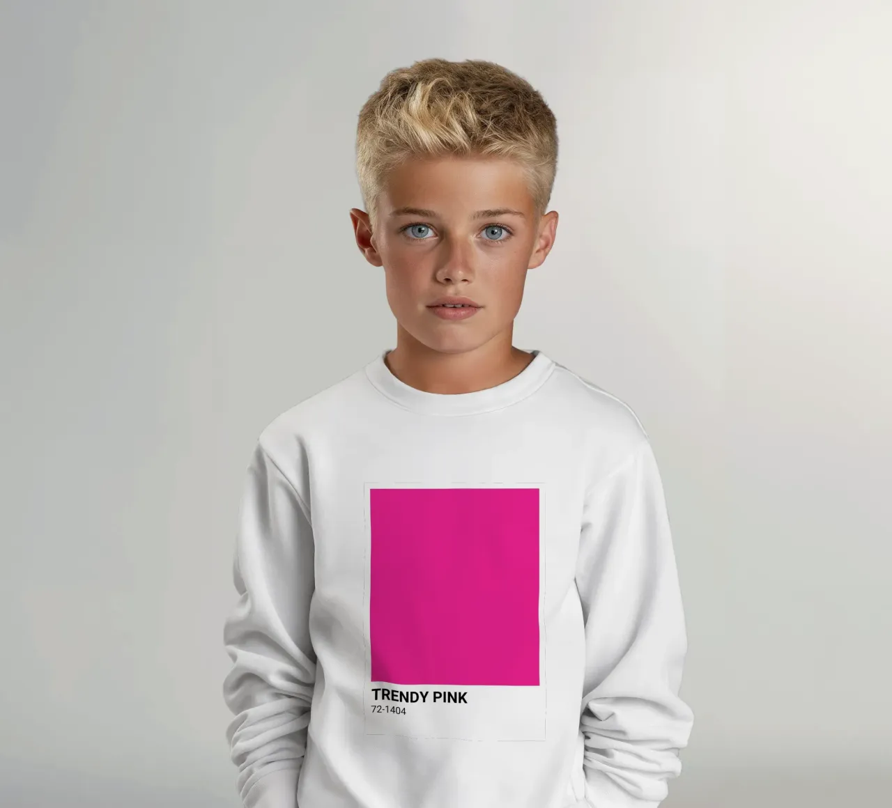 Rosa Pantone: Modern Color Block Art Print sudadera para niño de homdeco