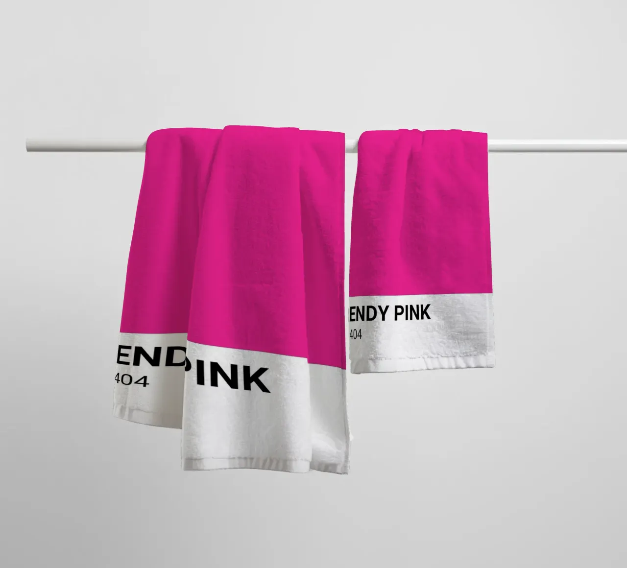 Rosa Pantone: Modern Color Block Art Print toalla de baño de homdeco