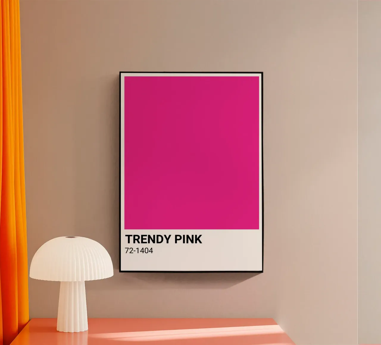 Rosa Pantone: Modern Color Block Art Print metacrilato de homdeco