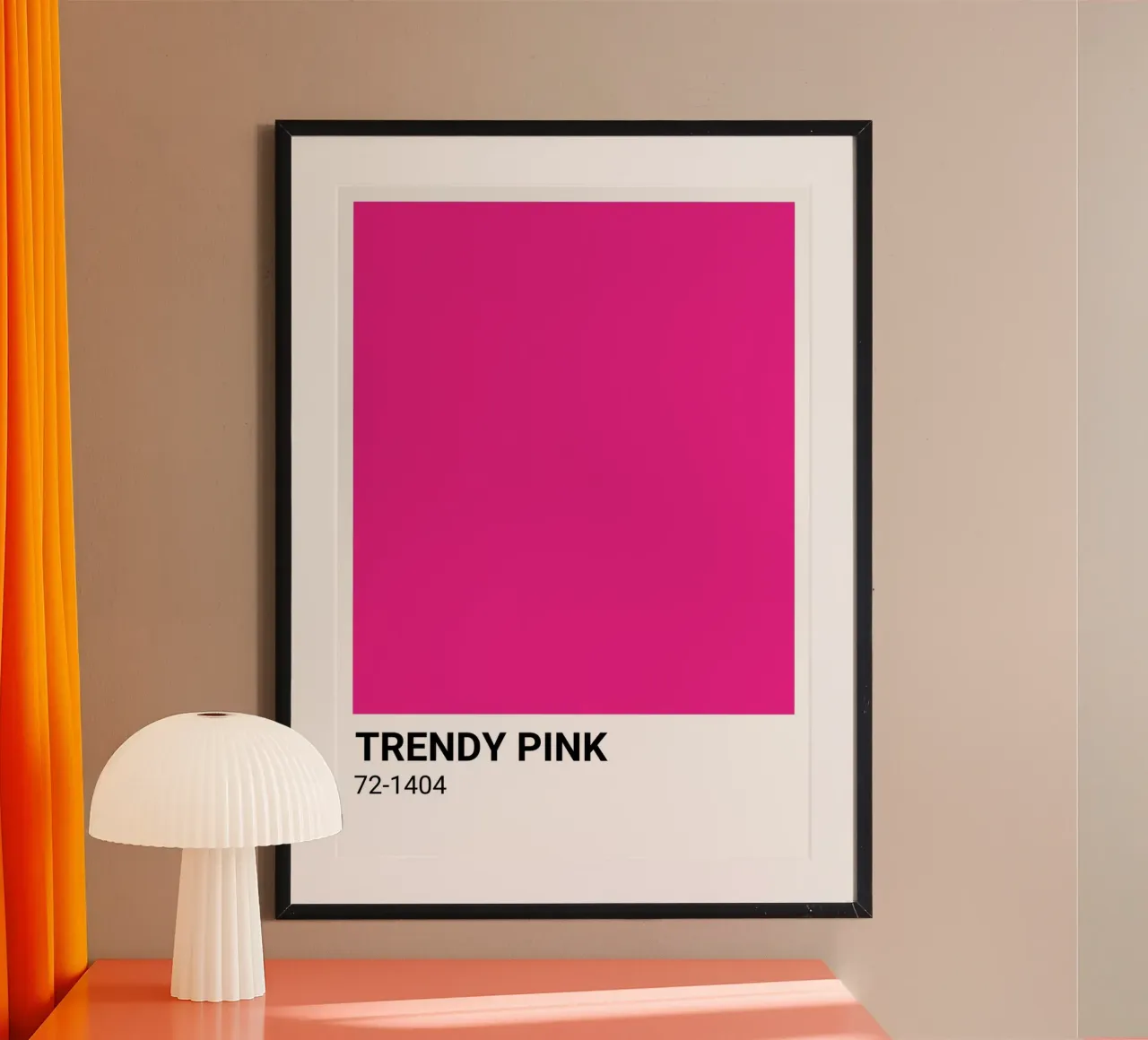 Trendy Pink Pantone: Modern Color Block Art Print poster by homdeco