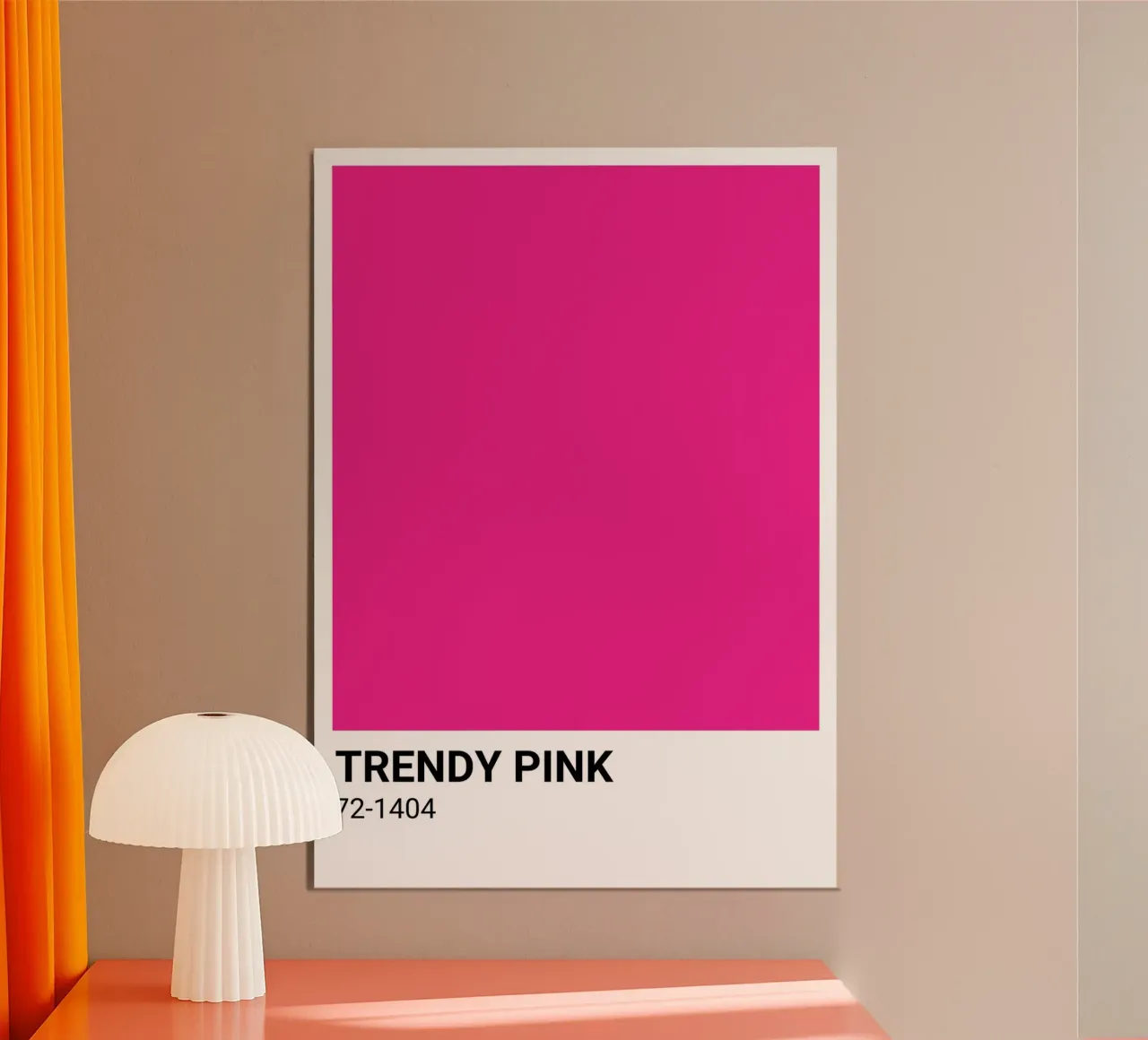 Trendy Pink Pantone: Modern Color Block Art Print poster by homdeco
