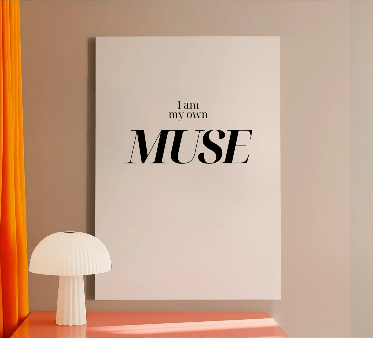 My Own Muse: Minimalist Empowerment Typography Art canvas with Floater frame by homdeco
