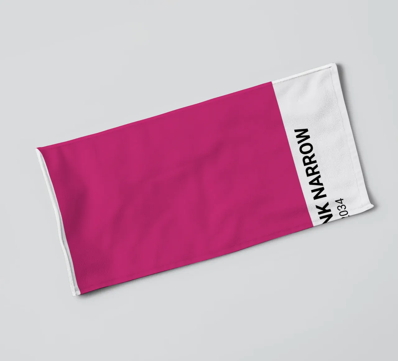 Roze Smal Pantone: Bold Color Block Kunstdruk badhanddoek van homdeco