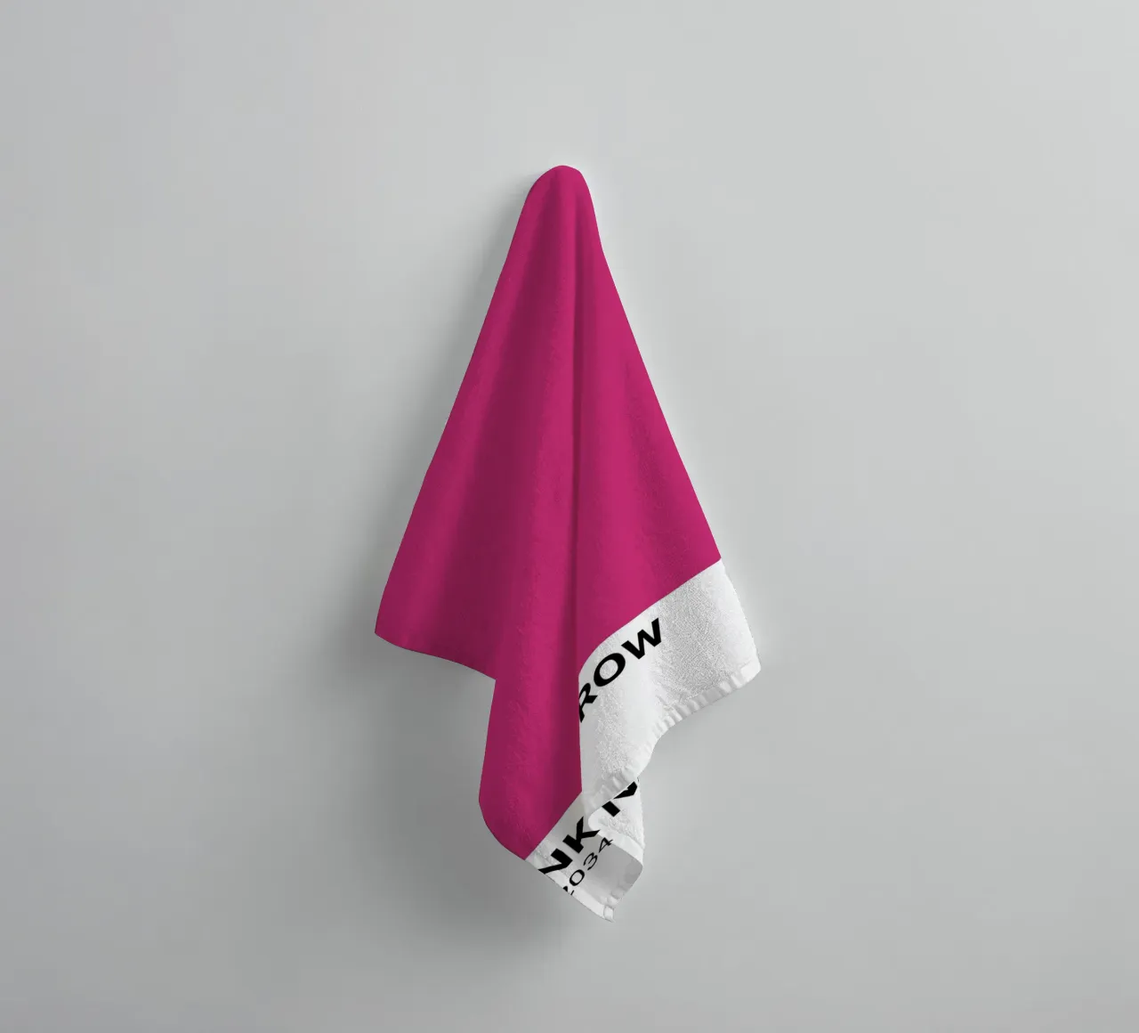 Roze Smal Pantone: Bold Color Block Kunstdruk badhanddoek van homdeco