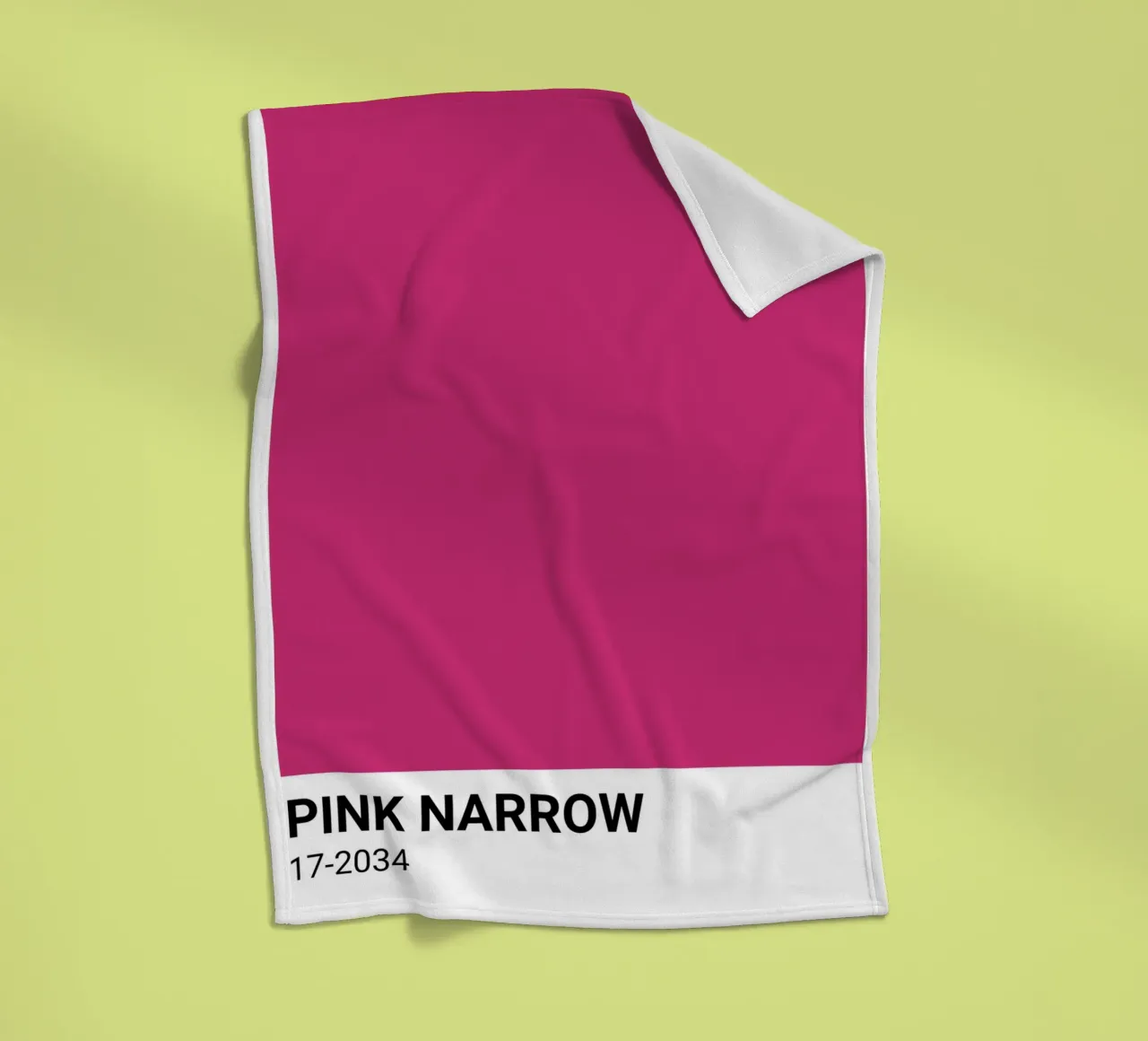 Roze Smal Pantone: Bold Color Block Kunstdruk fleecedeken van homdeco