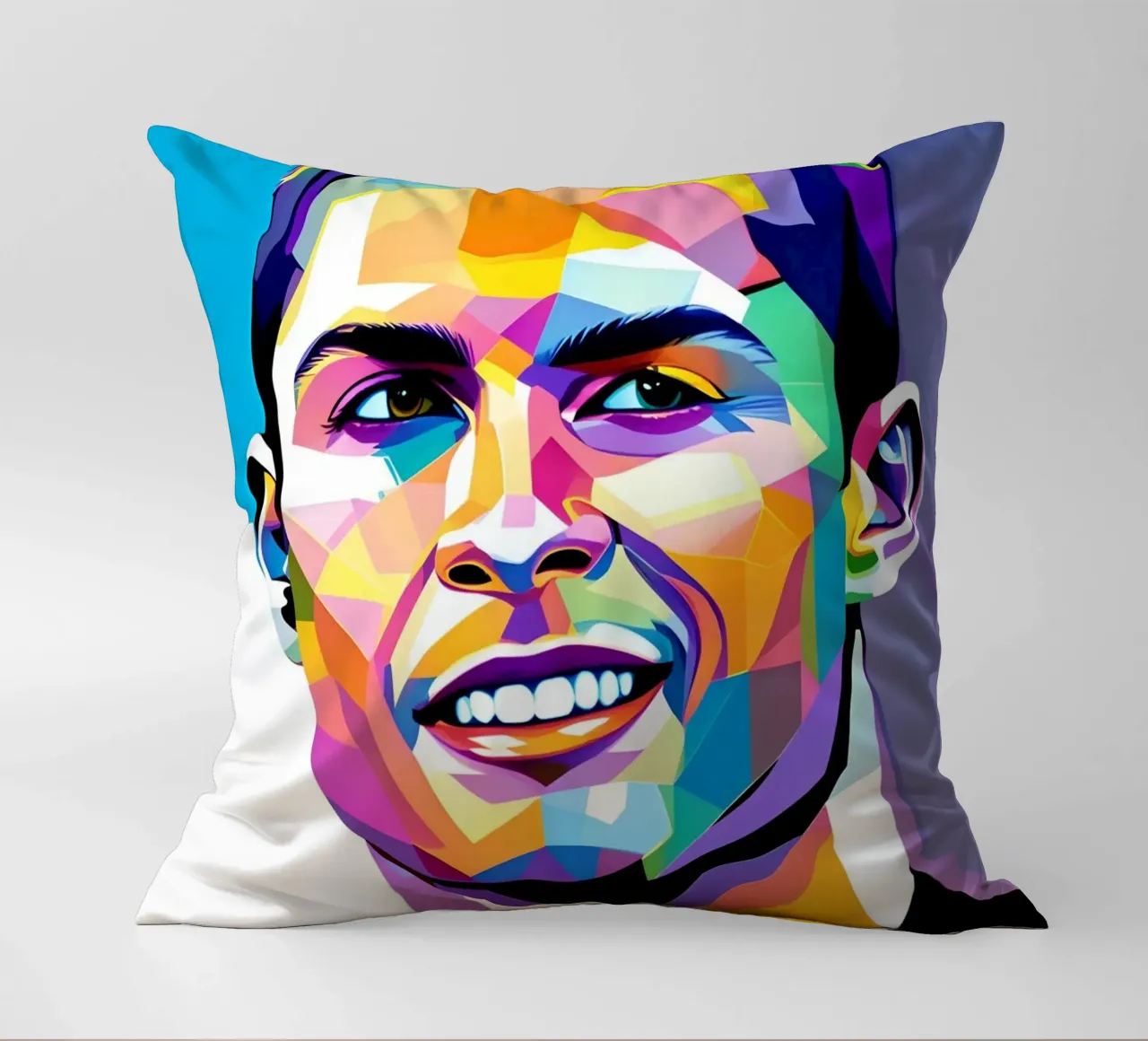 Cristiano Ronaldo smile neon wpap cuscino da BONANZA