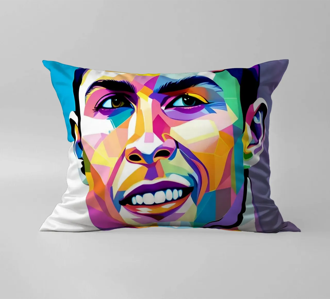 Cristiano Ronaldo smile neon wpap cuscino da BONANZA