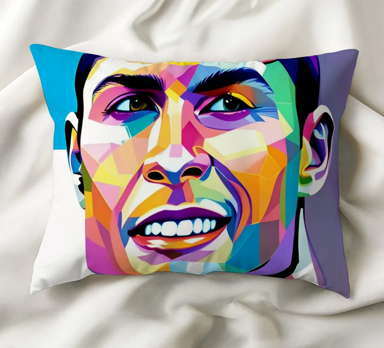 Cristiano Ronaldo smile neon wpap cuscino da BONANZA