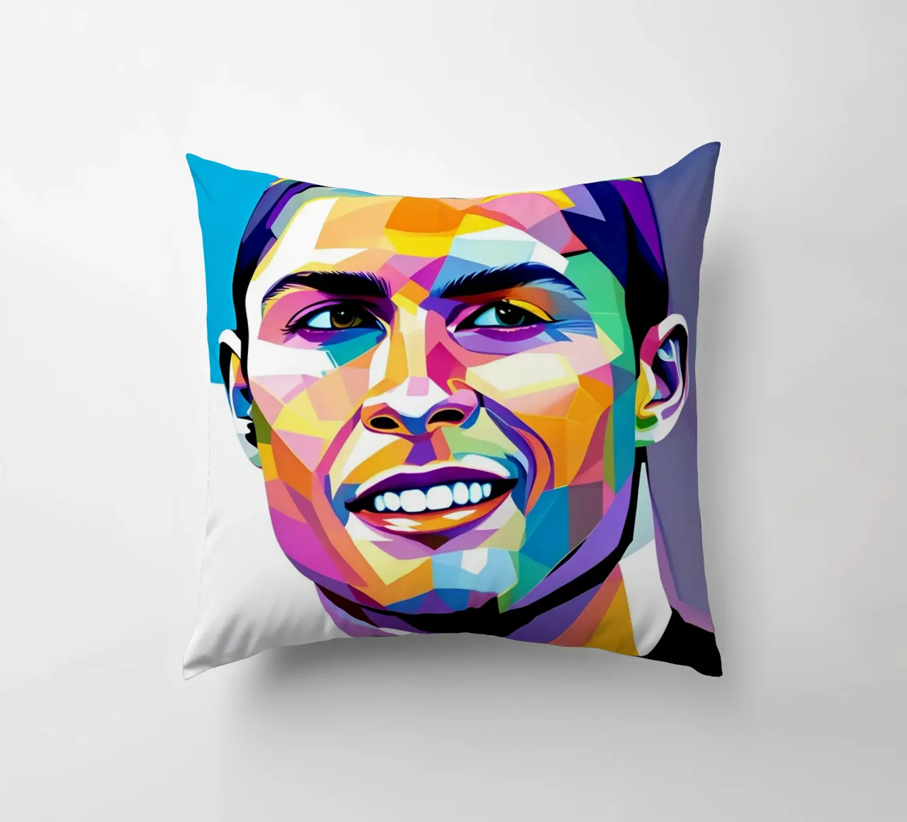 Cristiano Ronaldo smile neon wpap cuscino da BONANZA