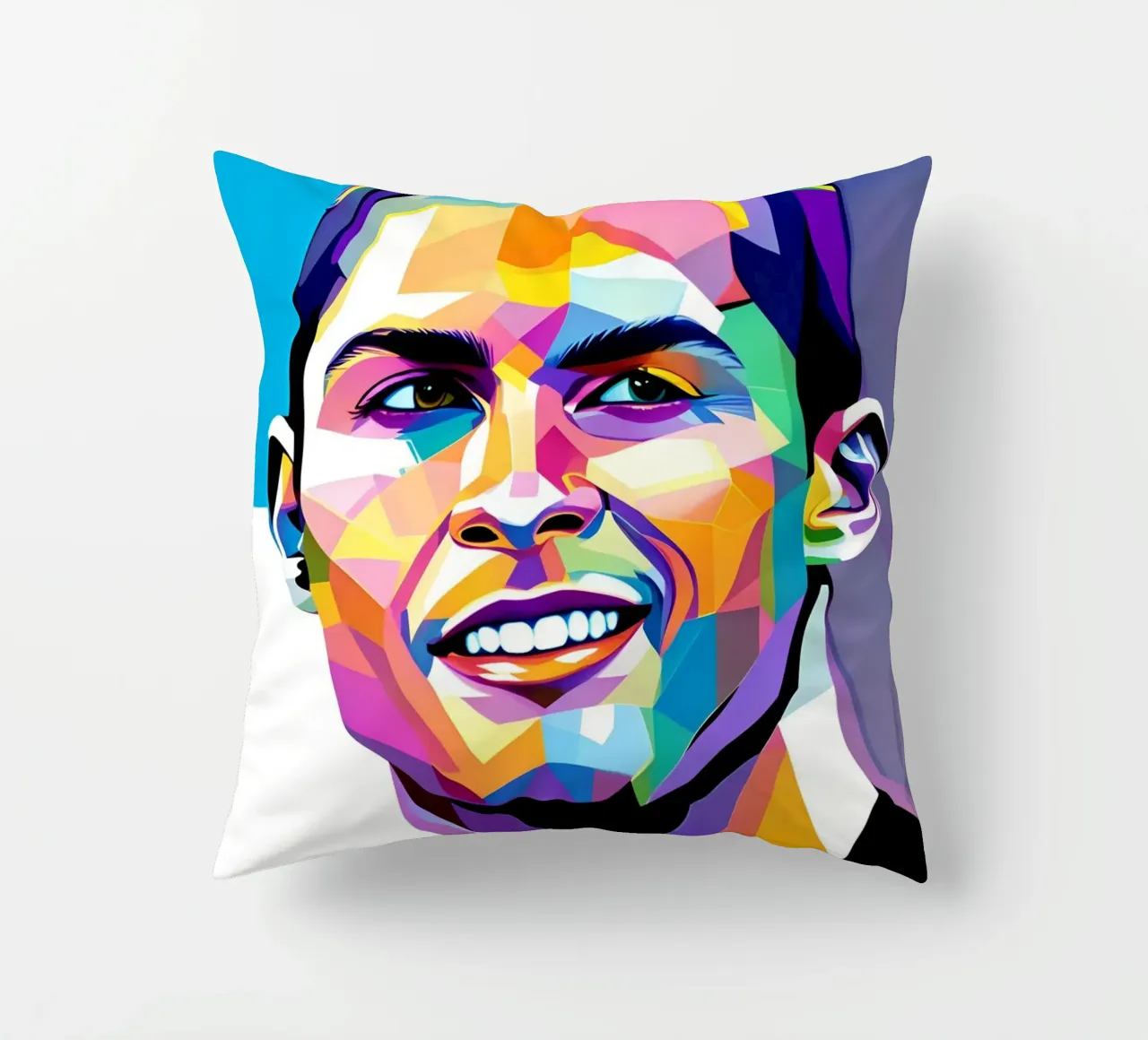 Cristiano Ronaldo smile neon wpap cuscino da BONANZA