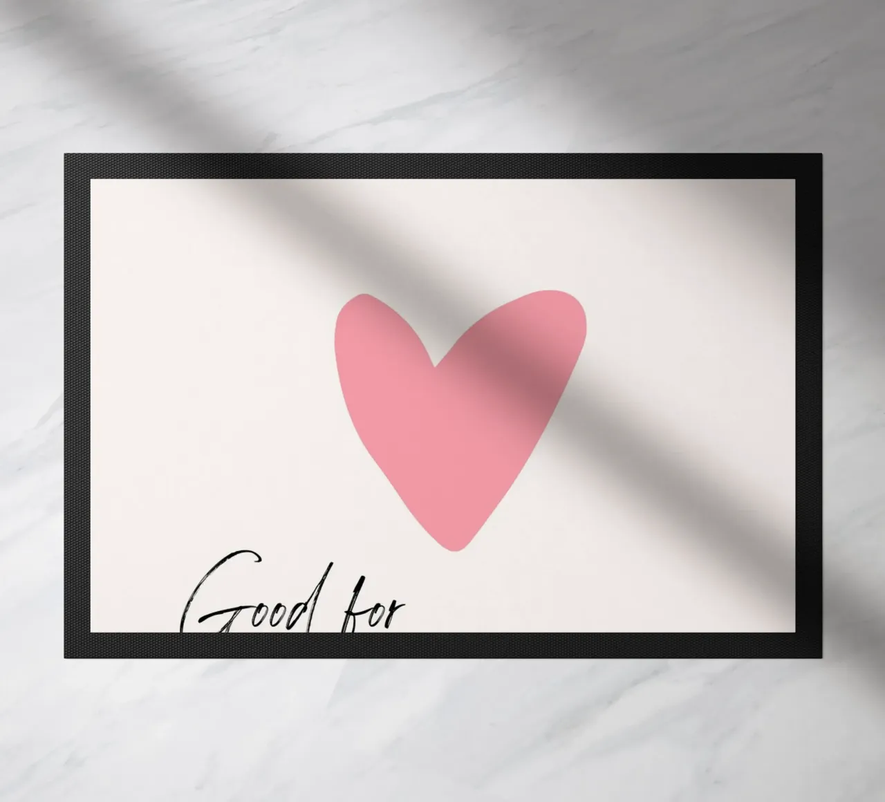 Good for the Plot: Pink Heart Card Pop Art doormat by homdeco