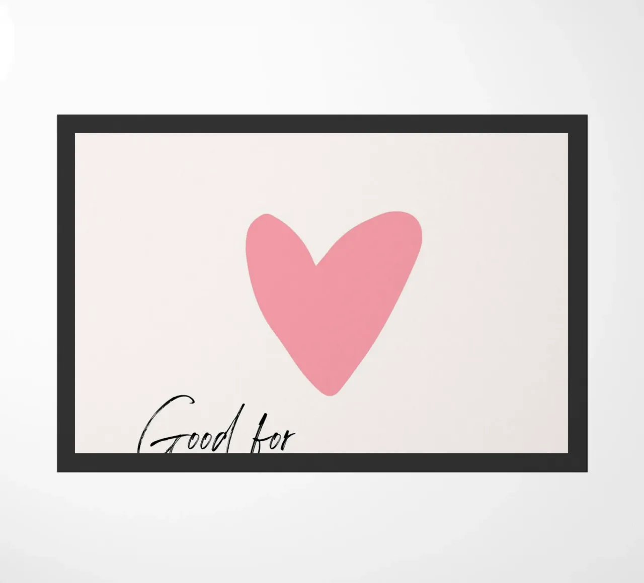 Good for the Plot: Pink Heart Card Pop Art doormat by homdeco
