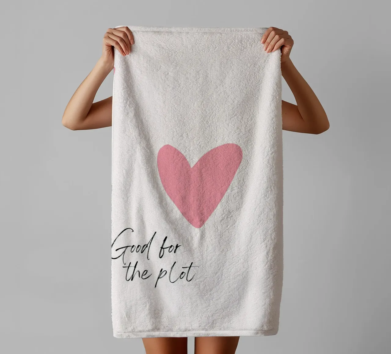 Good for the Plot: Pink Heart Card Pop Art towel by homdeco