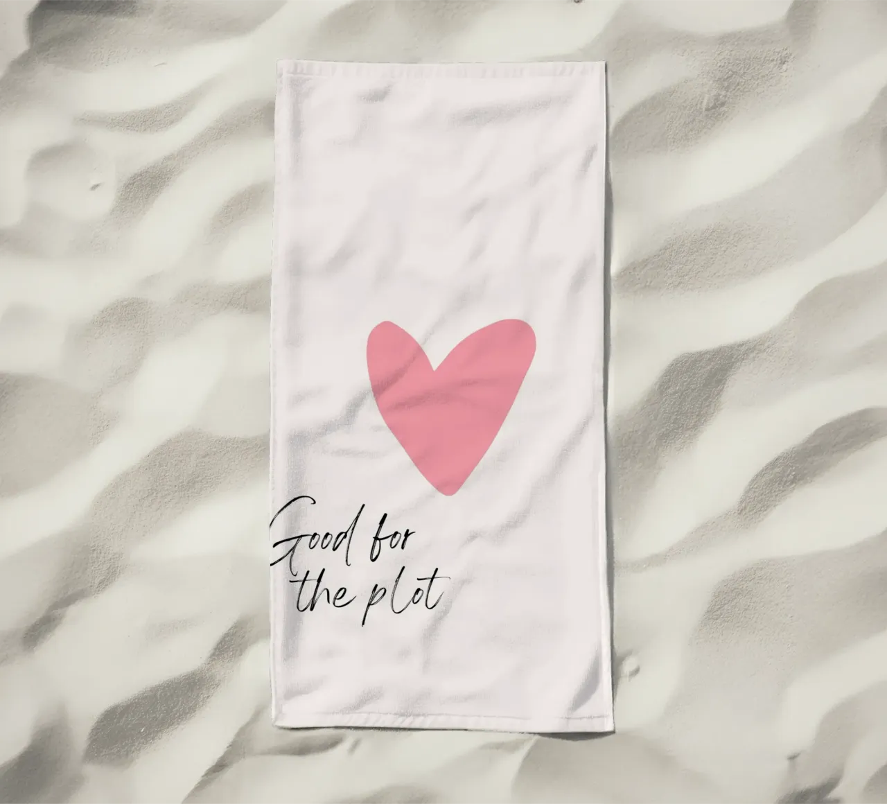 Good for the Plot: Pink Heart Card Pop Art beach towel by homdeco