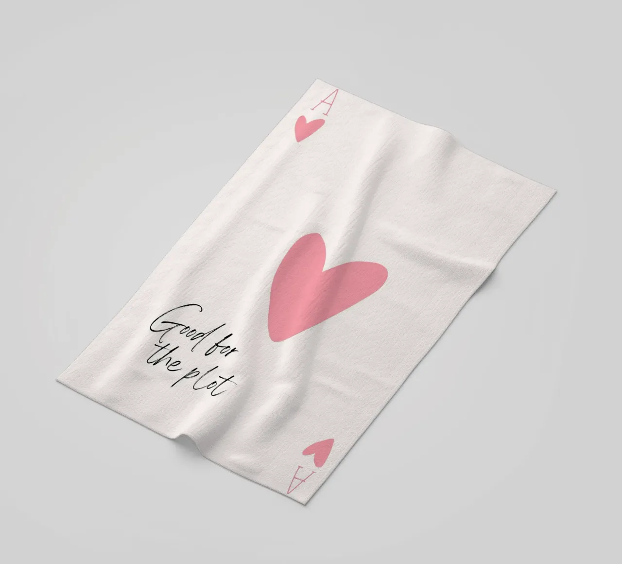 Good for the Plot: Pink Heart Card Pop Art beach towel by homdeco